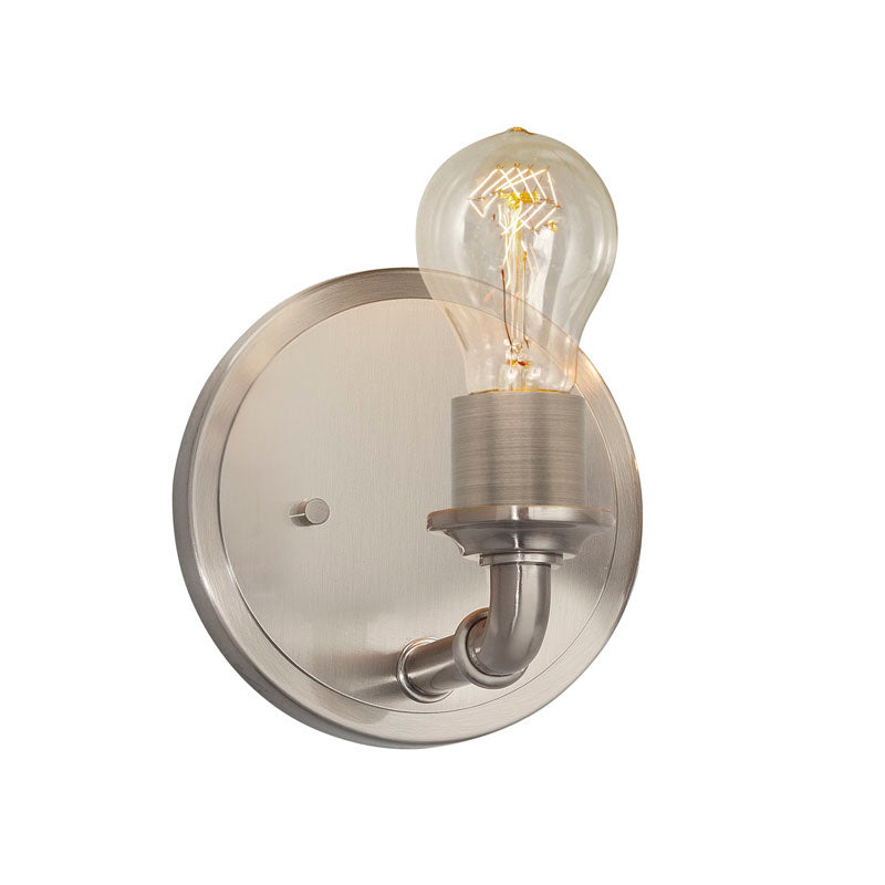 Justice Designs NSH-8461-NCKL One Light Wall Sconce, Brushed Nickel