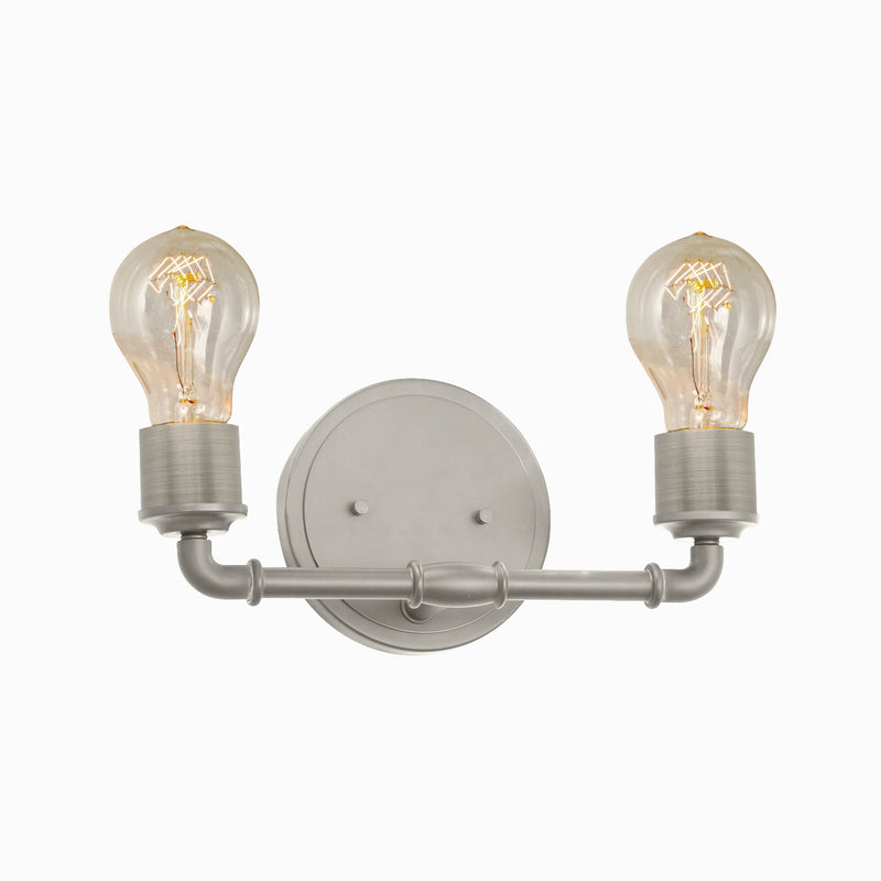 Justice Designs NSH-8462-NCKL Two Light Bath Bar, Brushed Nickel