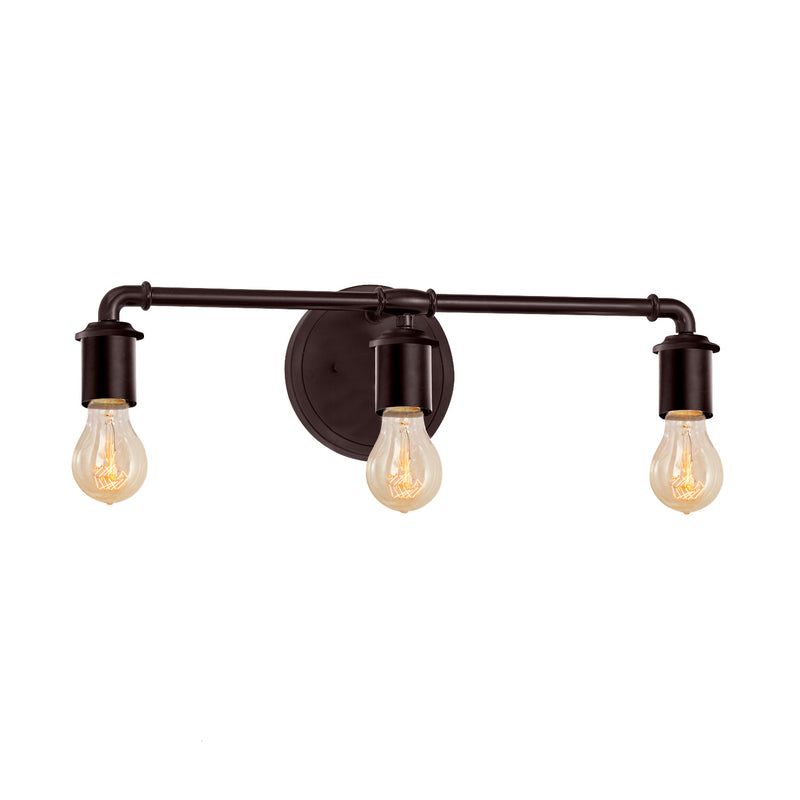 Justice Designs NSH-8463-DBRZ Three Light Bath Bar, Dark Bronze