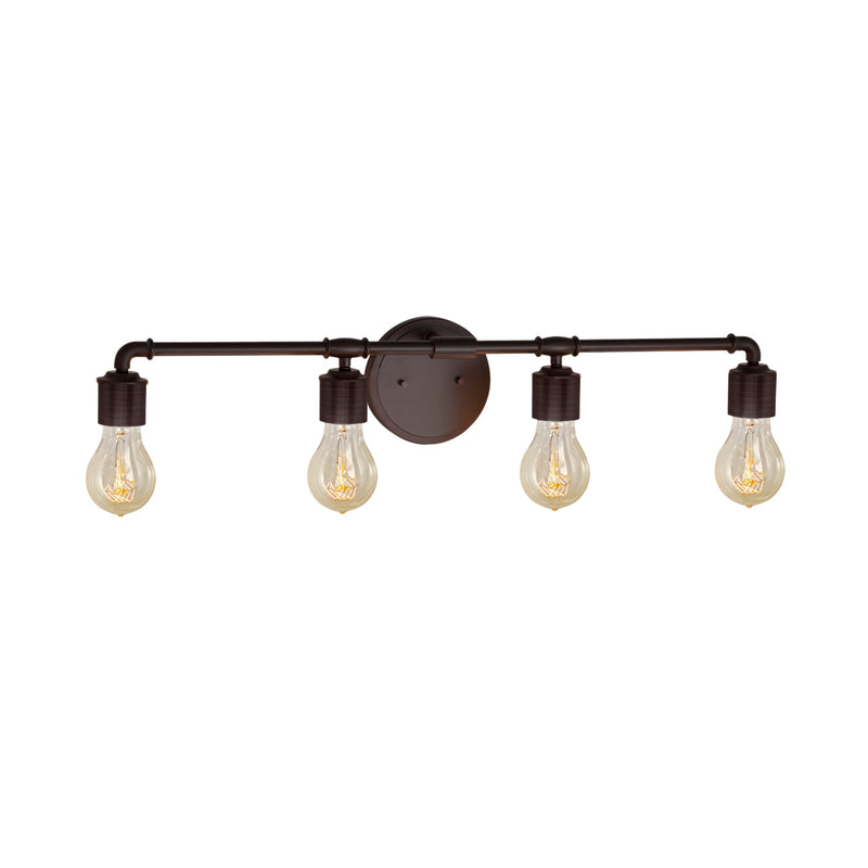 Justice Designs NSH-8464-DBRZ Four Light Bath Bar, Dark Bronze