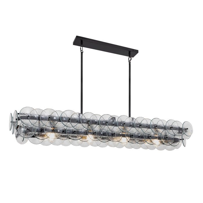 Maxim 21826TCGM Four Light Linear Chandelier, Gunmetal