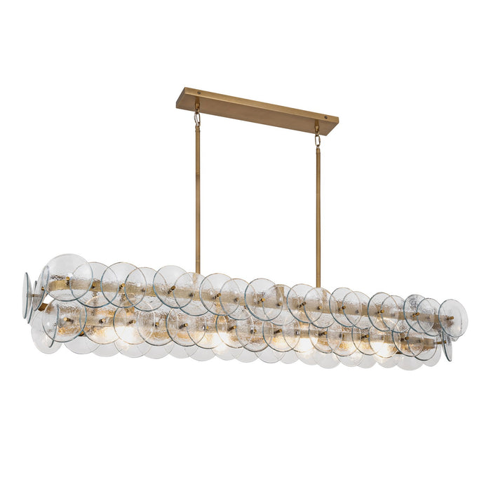 Maxim 21826TCWBR Four Light Linear Chandelier, Weathered Brass