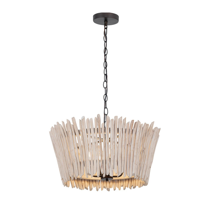 Maxim 22424WWTBZ Four Light Chandelier, Textured Bronze