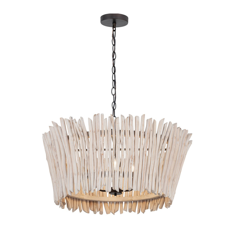 Maxim 22426WWTBZ Four Light Chandelier, Textured Bronze