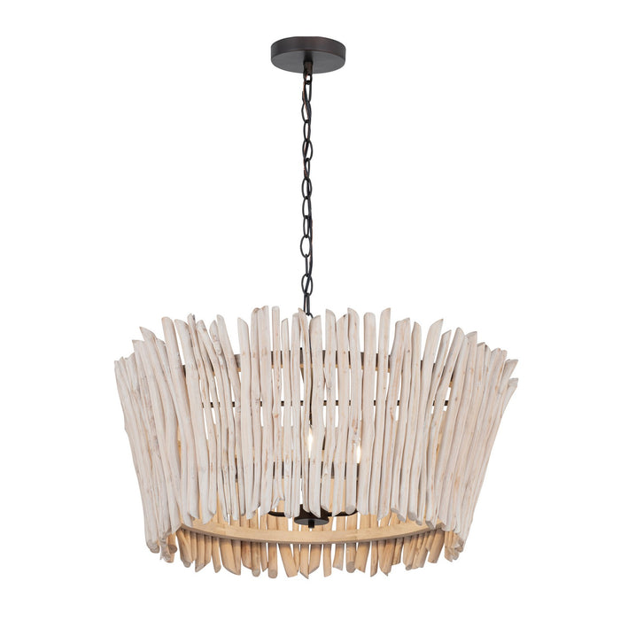 Maxim 22426WWTBZ Four Light Chandelier, Textured Bronze