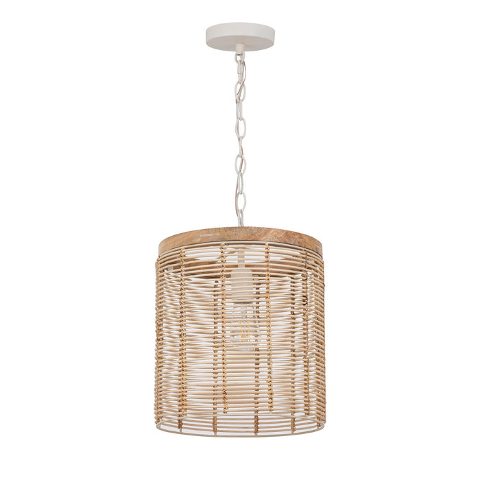 Maxim 22442NAEC One Light Pendant, Ecru