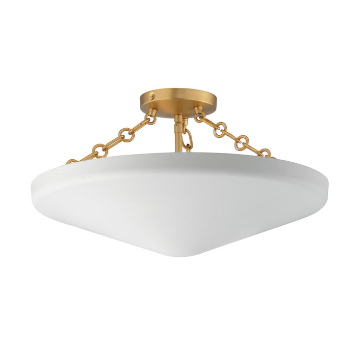 Maxim 22450WTNAB Three Light Flush Mount, Natural Aged Brass