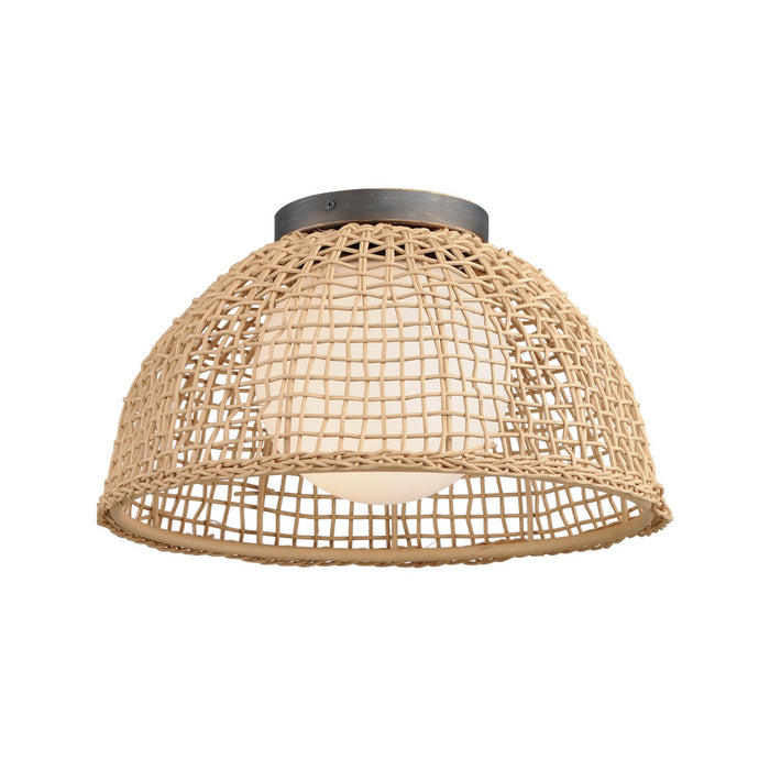 Maxim 22470NAANB One Light Flush Mount, Antique Bronze