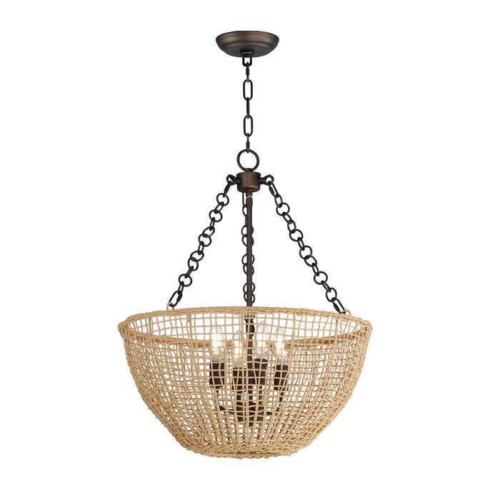 Maxim 22473NAANB Four Light Pendant, Antique Bronze