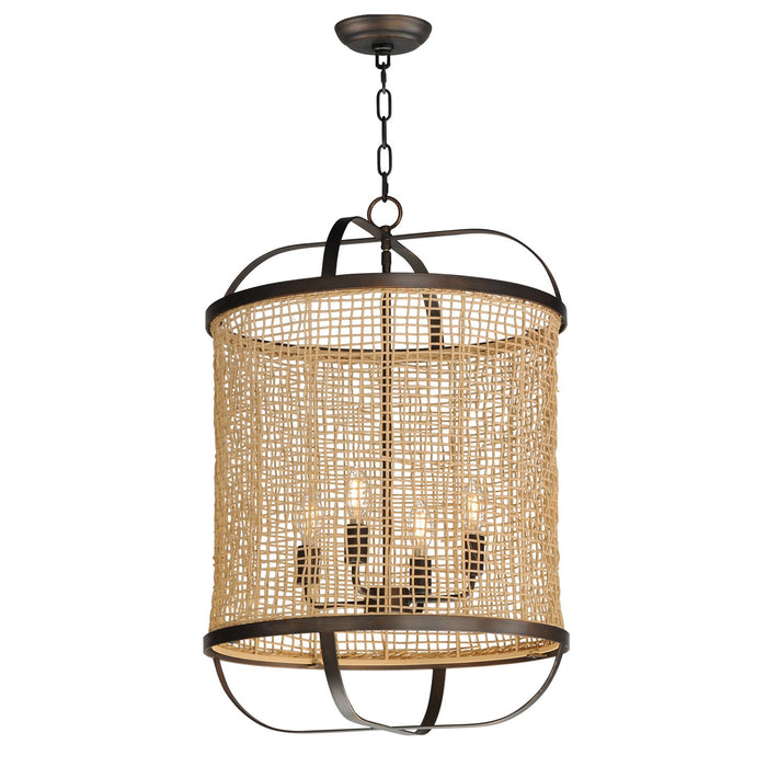 Maxim 22474NAANB Four Light Pendant, Antique Bronze