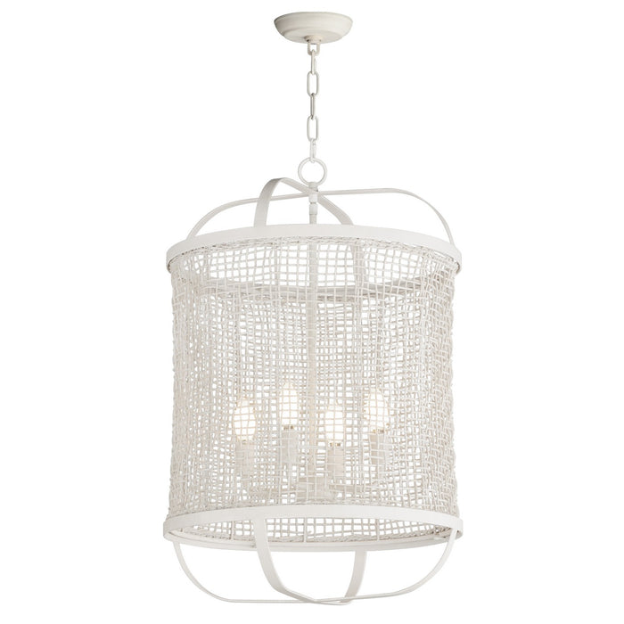 Maxim 22474WWT Four Light Pendant, Weathered White