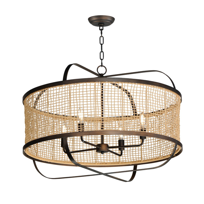 Maxim 22475NAANB Four Light Pendant, Antique Bronze