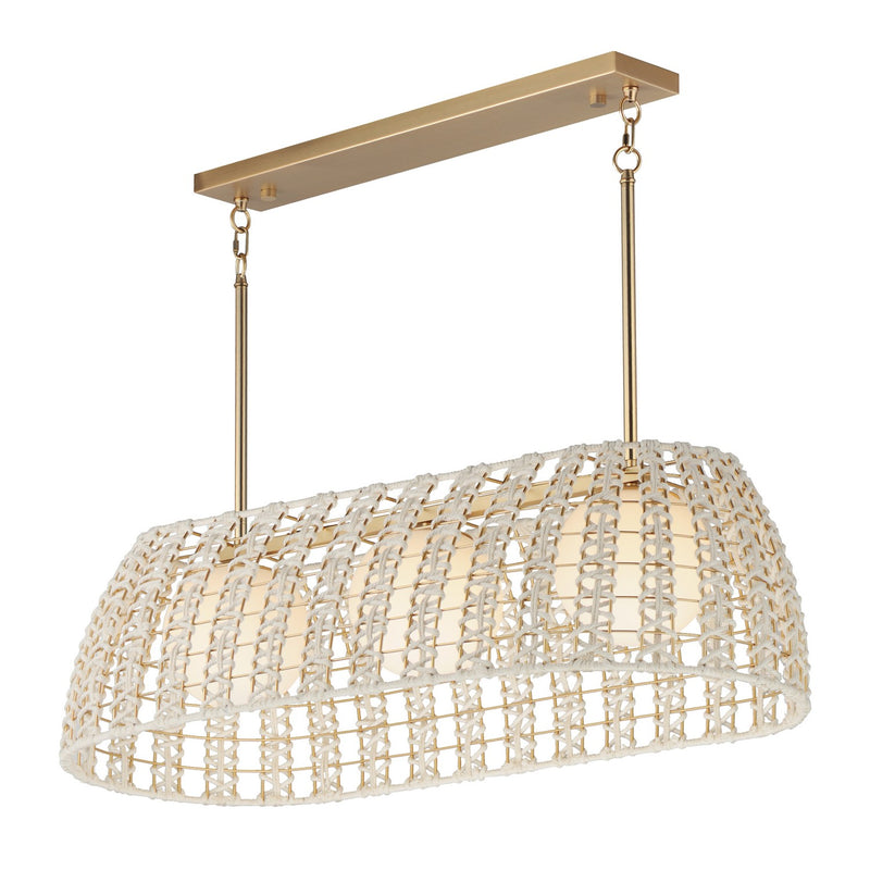 Maxim 22483SWGLD Three Light Linear Pendant, Gold