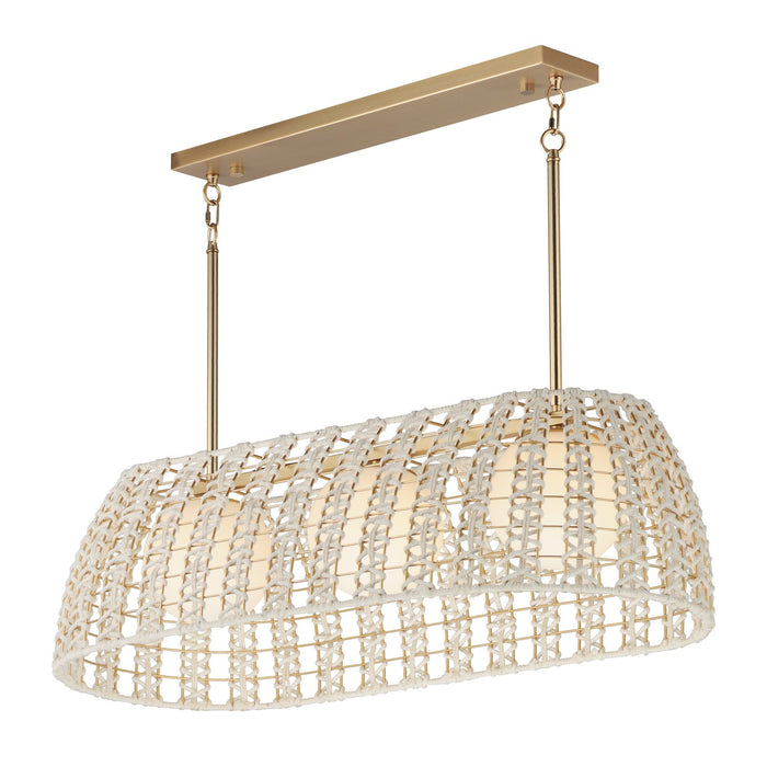 Maxim 22483SWGLD Three Light Linear Pendant, Gold