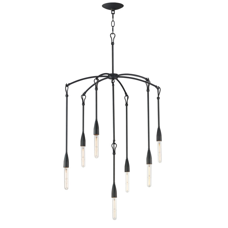 Maxim 27718AR Seven Light Chandelier, Anthracite