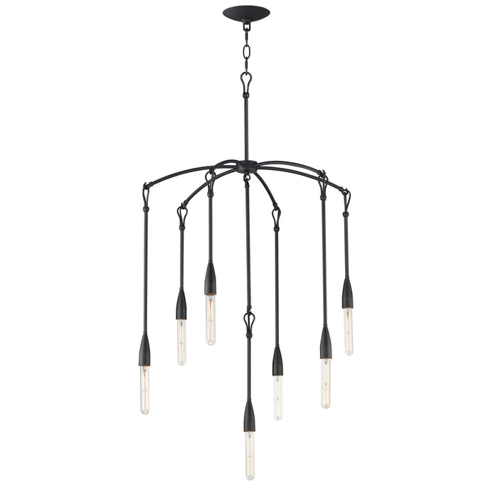 Maxim 27718AR Seven Light Chandelier, Anthracite