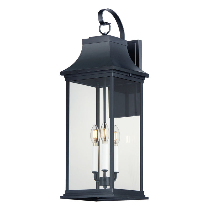 Maxim 30026CLBK Three Light Outdoor Wall Sconce, Black