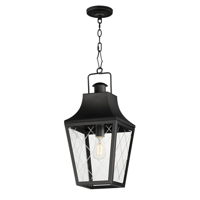 Maxim 30369CLBK One Light Outdoor Pendant, Black