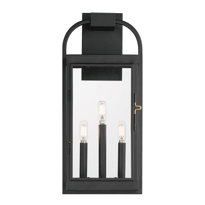 Maxim 30804CLBK Three Light Outdoor Wall Sconce, Black