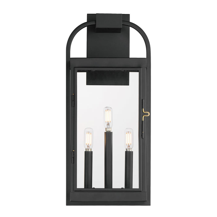 Maxim 30804CLBK Three Light Outdoor Wall Sconce, Black