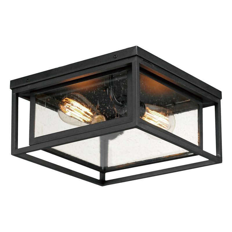 Maxim 40661CDBK Two Light Flush Mount, Black