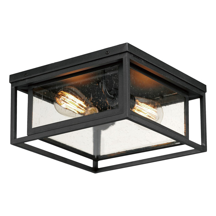Maxim 40661CDBK Two Light Flush Mount, Black