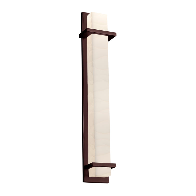 Justice Designs PNA-7616W-WAVE-DBRZ LED Outdoor Wall Sconce, Dark Bronze