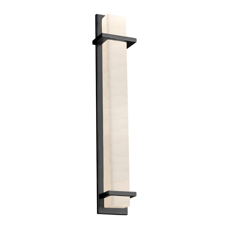 Justice Designs PNA-7616W-WAVE-MBLK LED Outdoor Wall Sconce, Matte Black