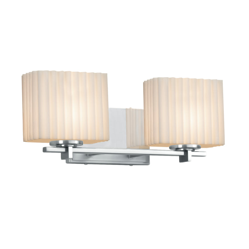 Justice Designs PNA-8442-55-PLET-CROM Two Light Bath Bar, Polished Chrome