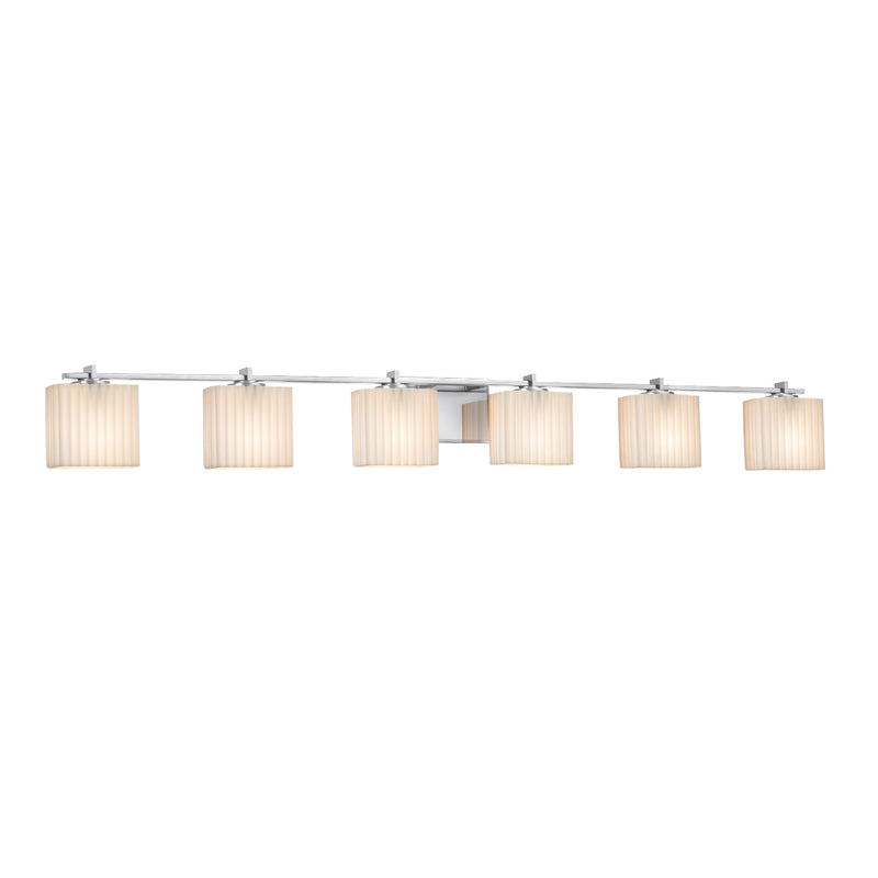 Justice Designs PNA-8446-55-PLET-CROM Six Light Bath Bar, Polished Chrome