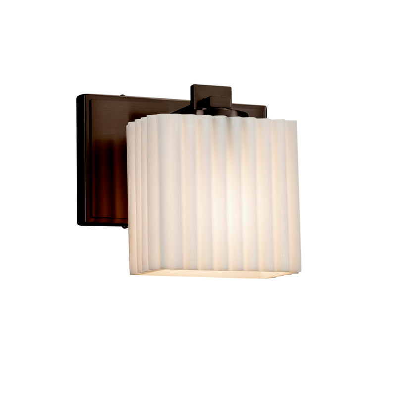 Justice Designs PNA-8447-55-PLET-DBRZ One Light Wall Sconce, Dark Bronze
