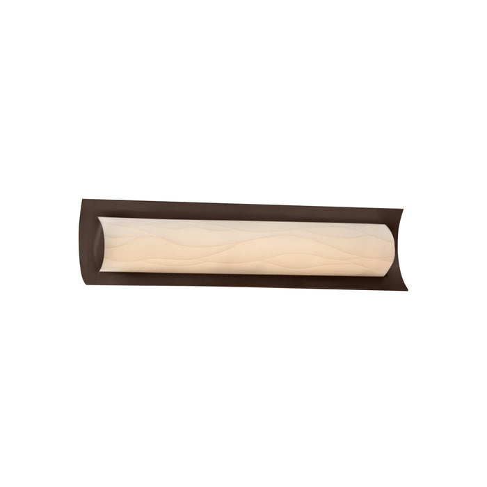 Justice Designs PNA-8631-WAVE-DBRZ LED Linear Bath Bar, Dark Bronze