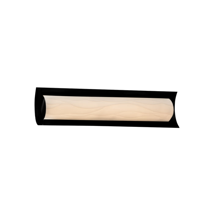 Justice Designs PNA-8631-WAVE-MBLK LED Linear Bath Bar, Matte Black