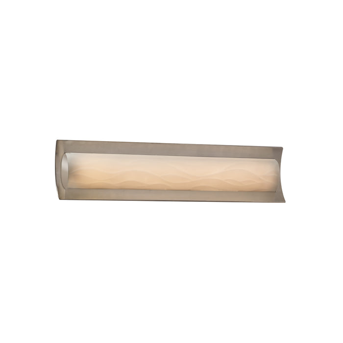Justice Designs PNA-8631-WAVE-NCKL LED Linear Bath Bar, Brushed Nickel