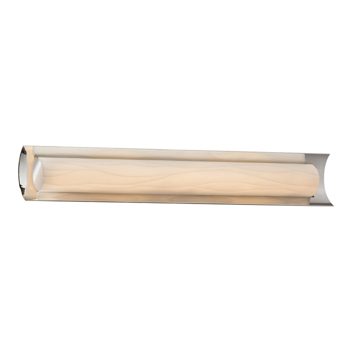 Justice Designs PNA-8635-WAVE-CROM LED Linear Bath Bar, Polished Chrome