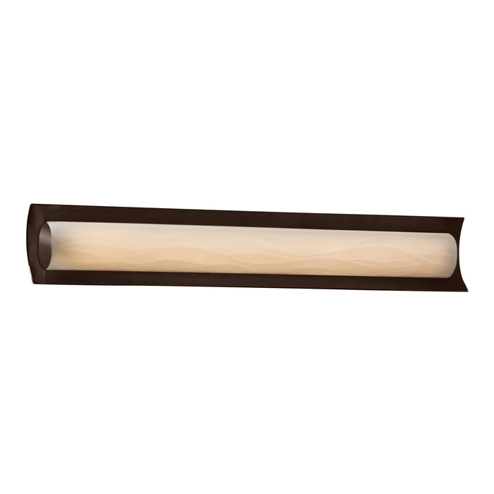Justice Designs PNA-8635-WAVE-DBRZ LED Linear Bath Bar, Dark Bronze