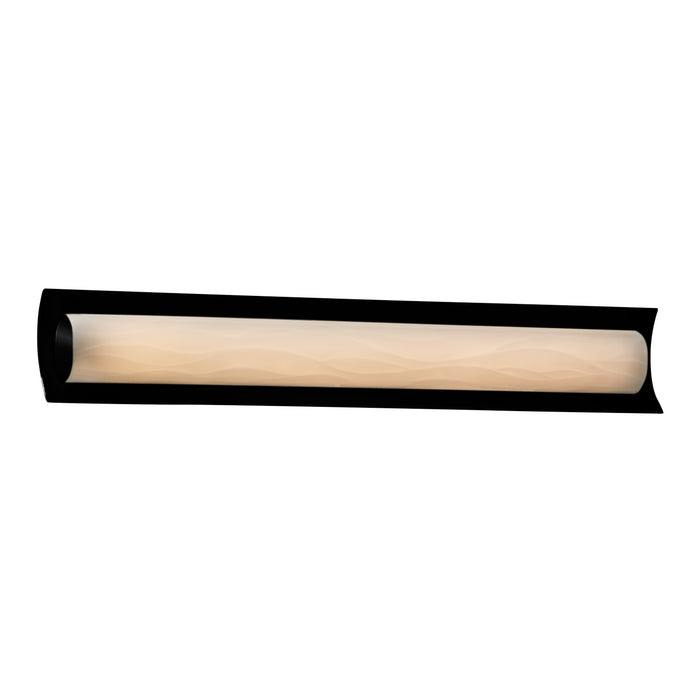 Justice Designs PNA-8635-WAVE-MBLK LED Linear Bath Bar, Matte Black
