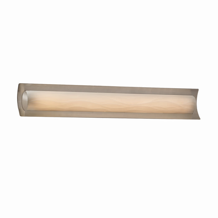 Justice Designs PNA-8635-WAVE-NCKL LED Linear Bath Bar, Brushed Nickel