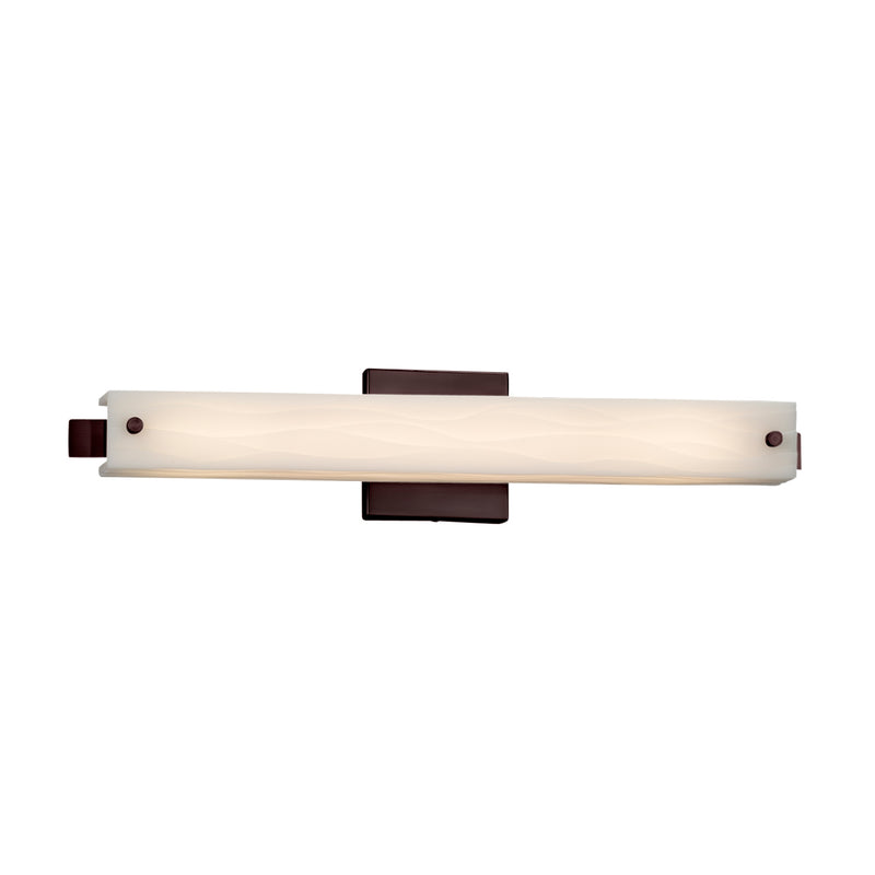 Justice Designs PNA-8681-WAVE-DBRZ LED Linear Bath Bar, Dark Bronze