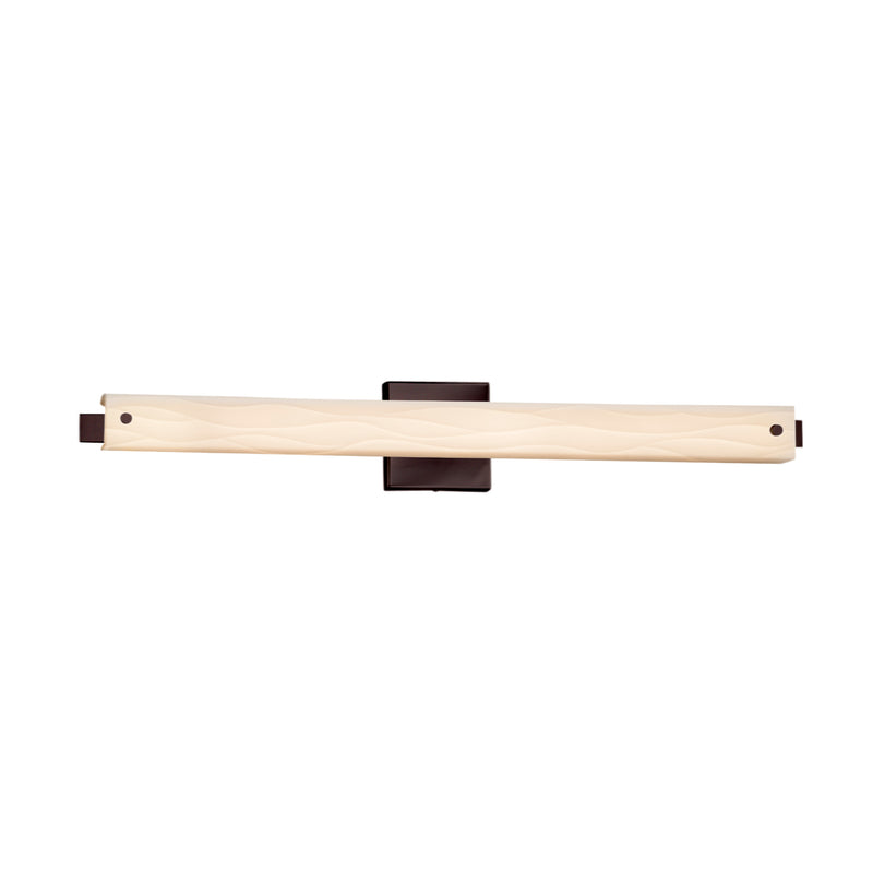 Justice Designs PNA-8685-WAVE-DBRZ LED Linear Bath Bar, Dark Bronze