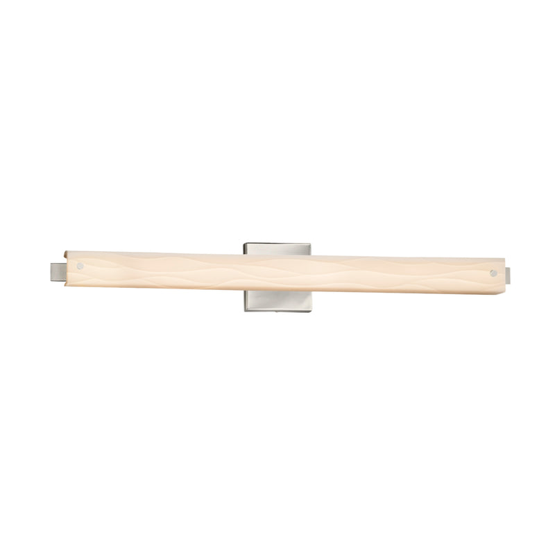Justice Designs PNA-8685-WAVE-NCKL LED Linear Bath Bar, Brushed Nickel
