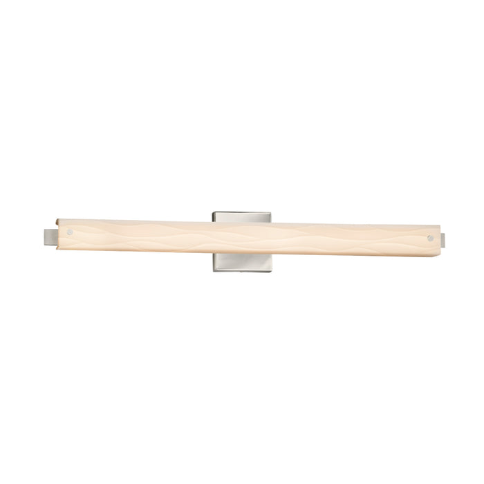 Justice Designs PNA-8685-WAVE-NCKL LED Linear Bath Bar, Brushed Nickel