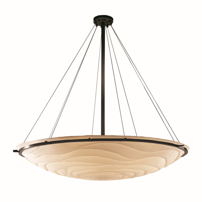 Justice Designs PNA-9699-35-WAVE-DBRZ 12 Light Pendant, Dark Bronze