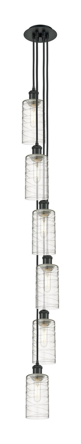 Innovations 106B-6P-BK-G434-7DE Six Light Pendant, Matte Black