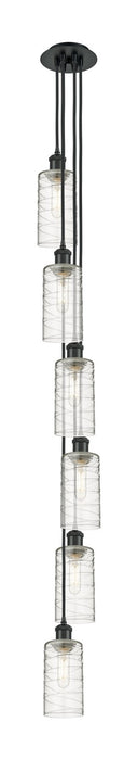 Innovations 106B-6P-BK-G434-7DE Six Light Pendant, Matte Black