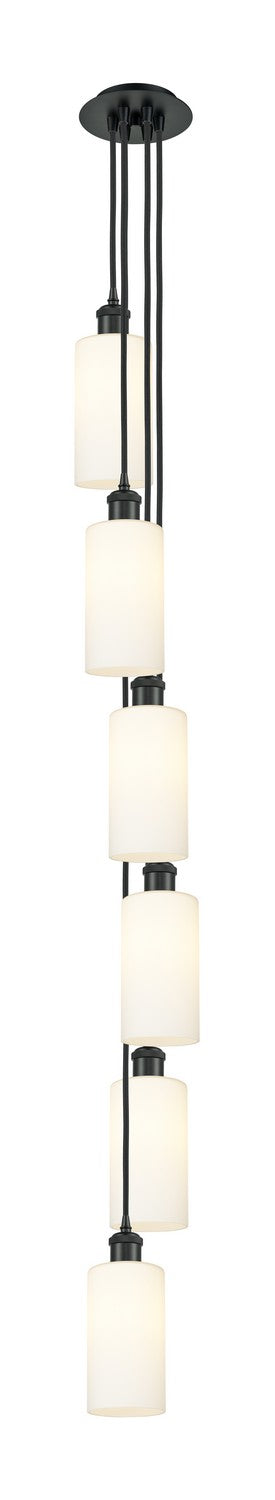 Innovations 106B-6P-BK-G434-7WH Six Light Pendant, Matte Black