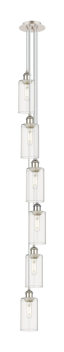 Innovations 106B-6P-PN-G434-7CL Six Light Pendant, Polished Nickel