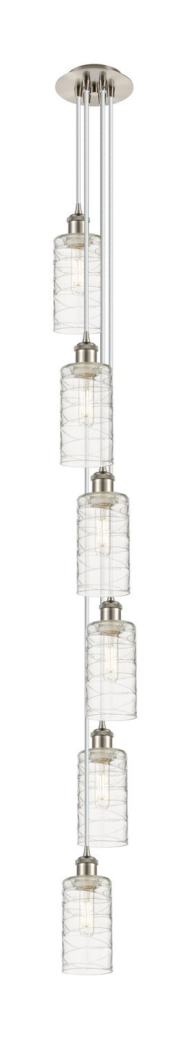 Innovations 106B-6P-SN-G434-7DE Six Light Pendant, Brushed Satin Nickel