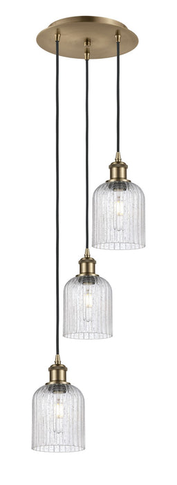 Innovations 113B-3P-AB-G559-5SDY Three Light Pendant, Antique Brass