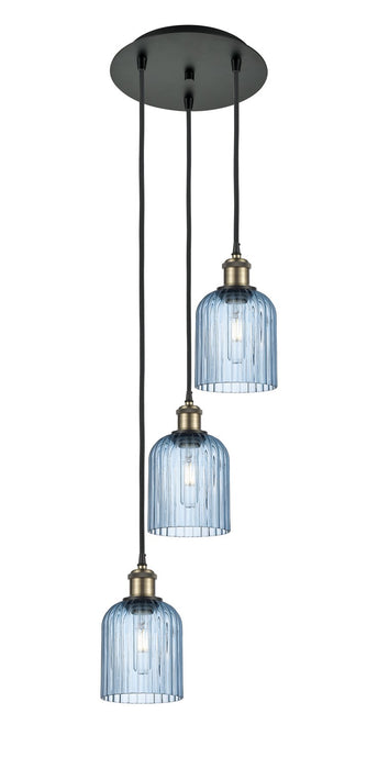 Innovations 113B-3P-BAB-G559-5BL Three Light Pendant, Black Antique Brass